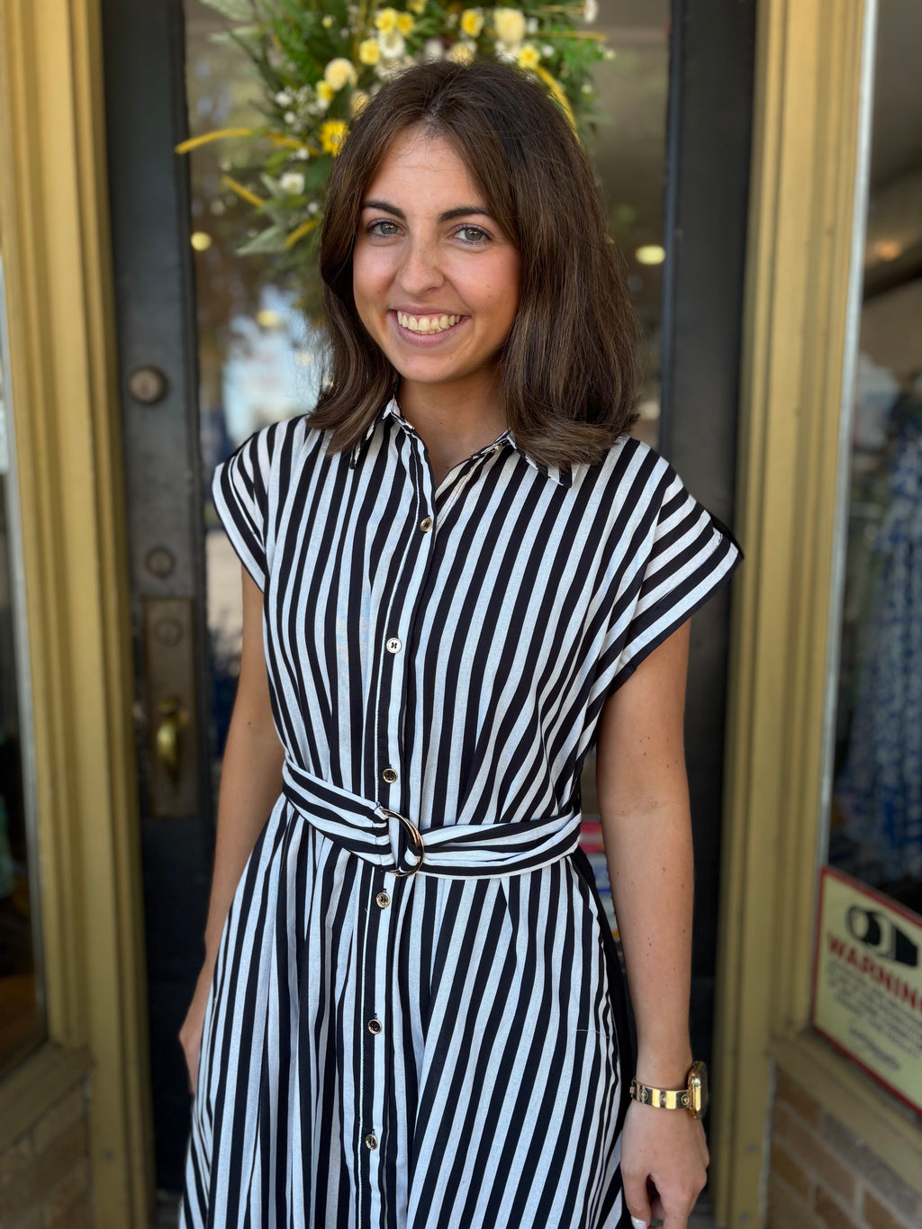Classic Black Stripe Dress