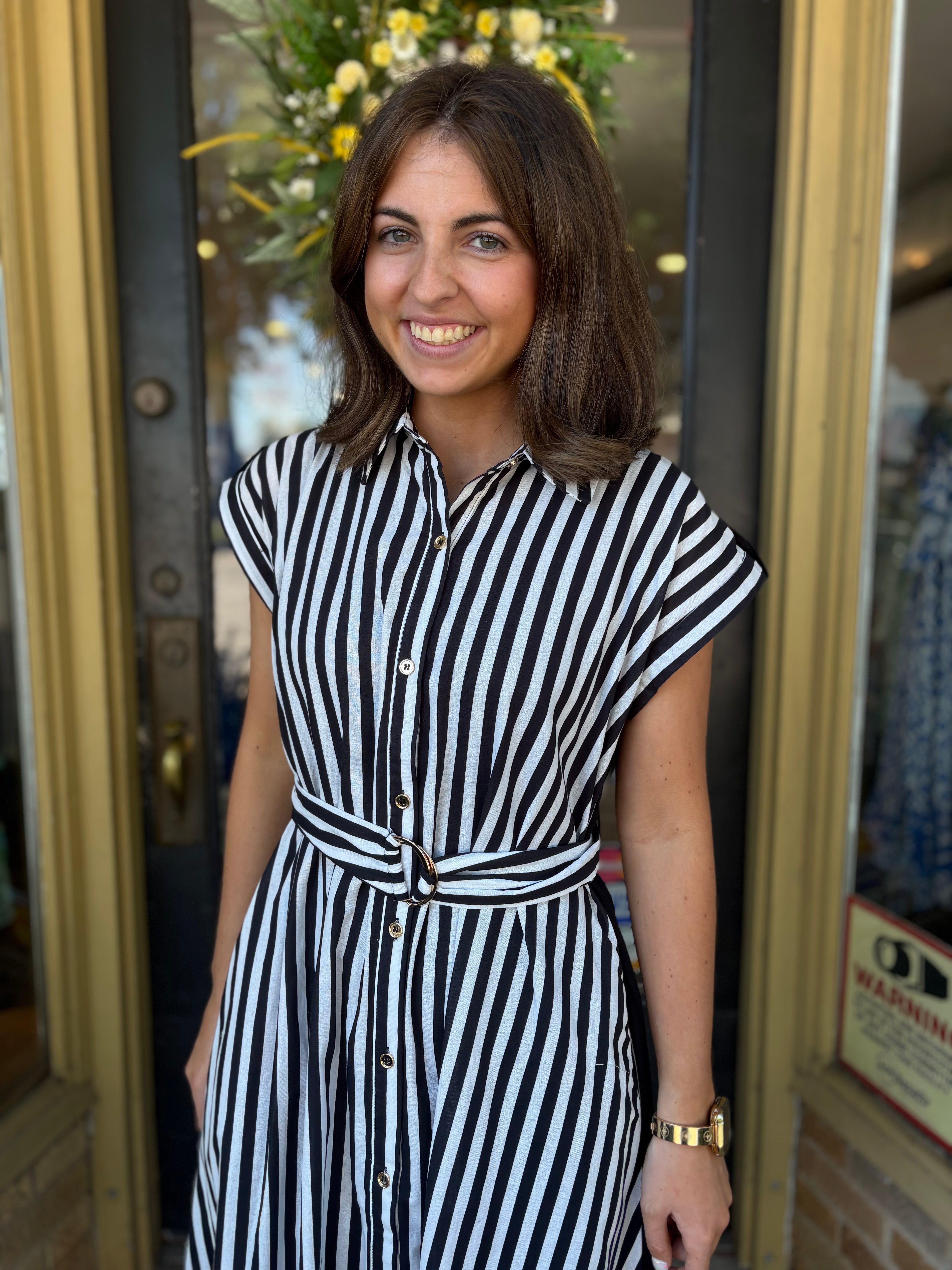 Classic Black Stripe Dress