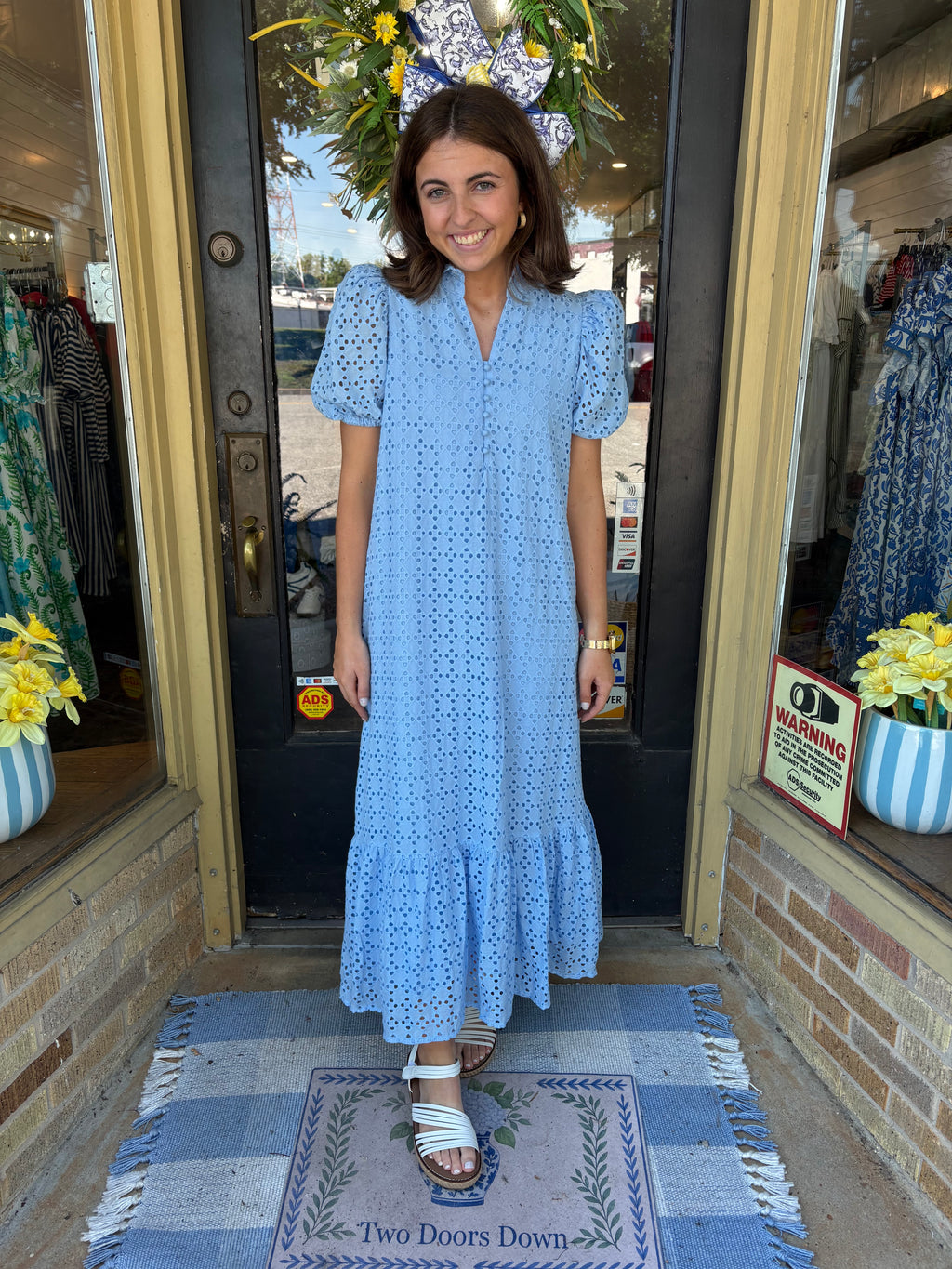 Something Blue Eyelet Dress