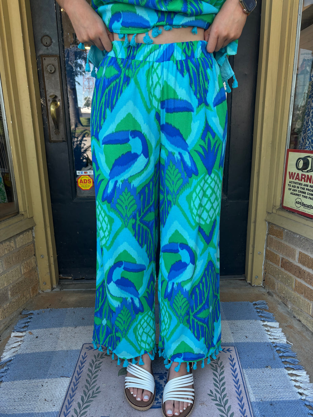 Blissy Tropical Flare Pants