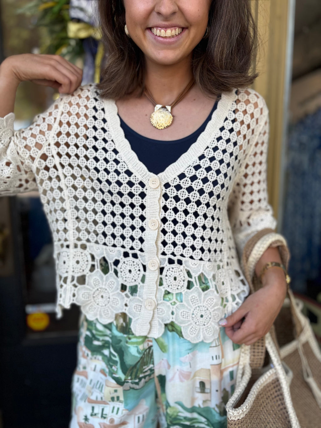 Crochet Cottage Cardigan Top