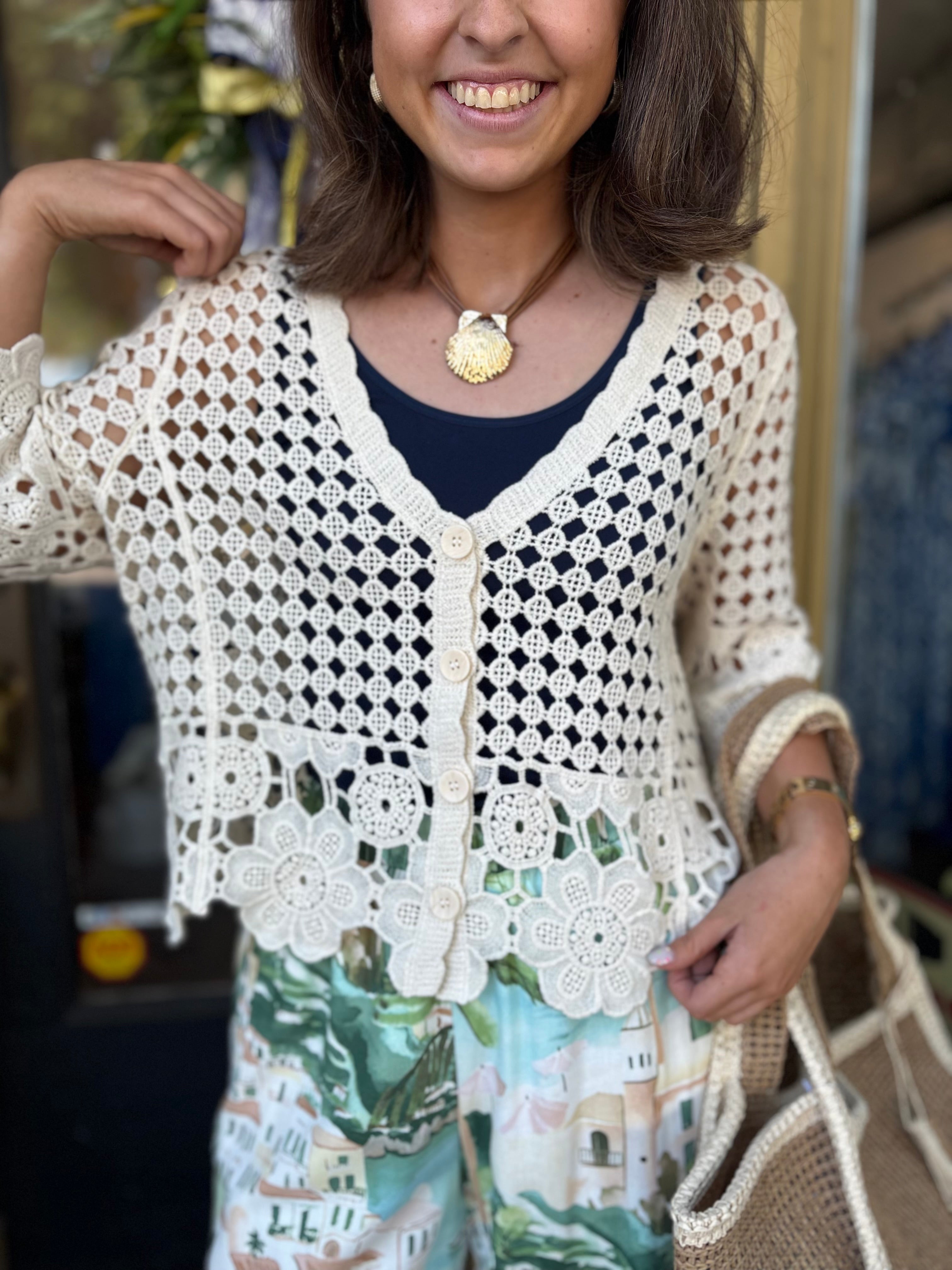 Crochet Cottage Cardigan Top