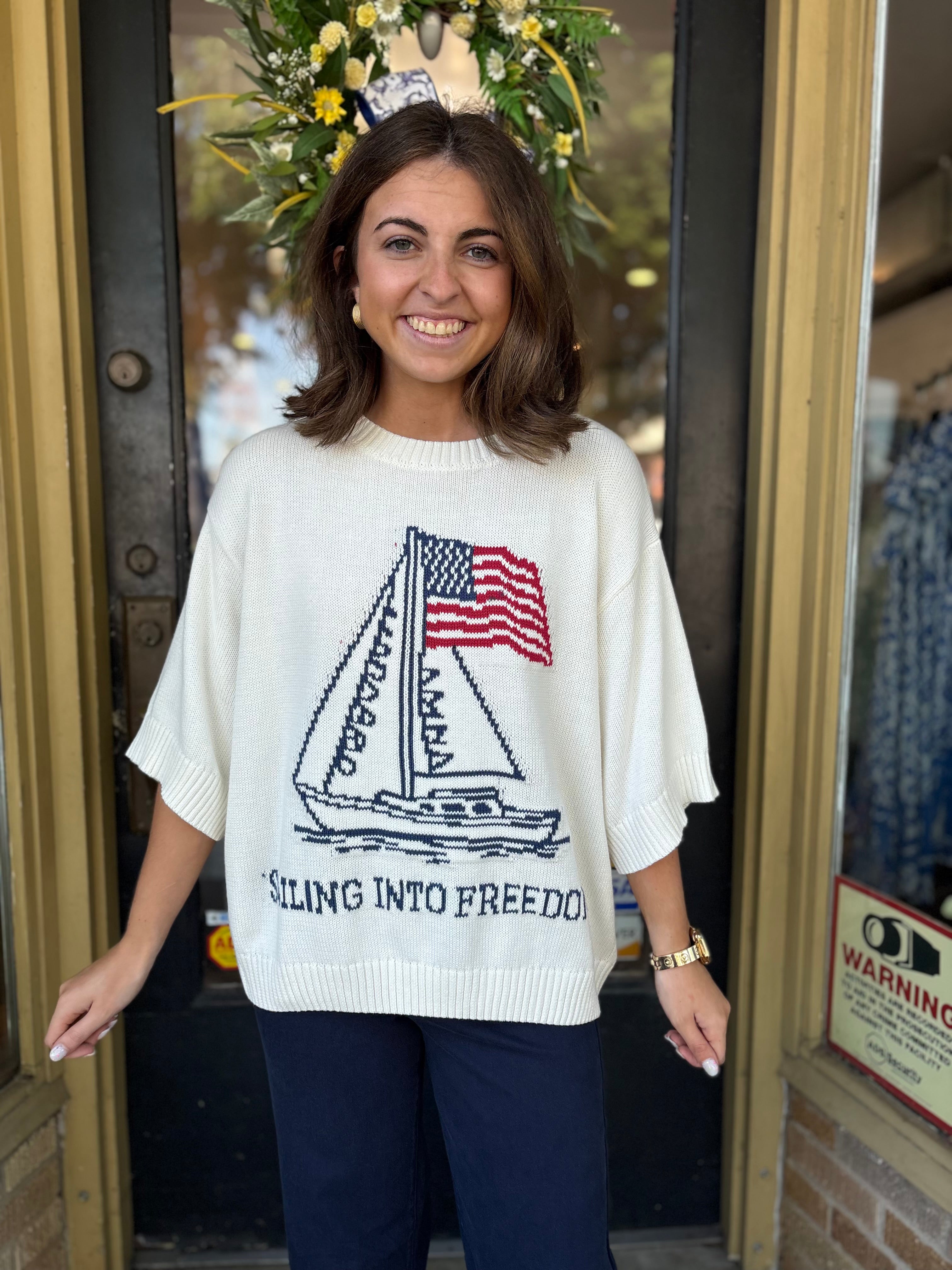Sailing Into Freedom Sweater
