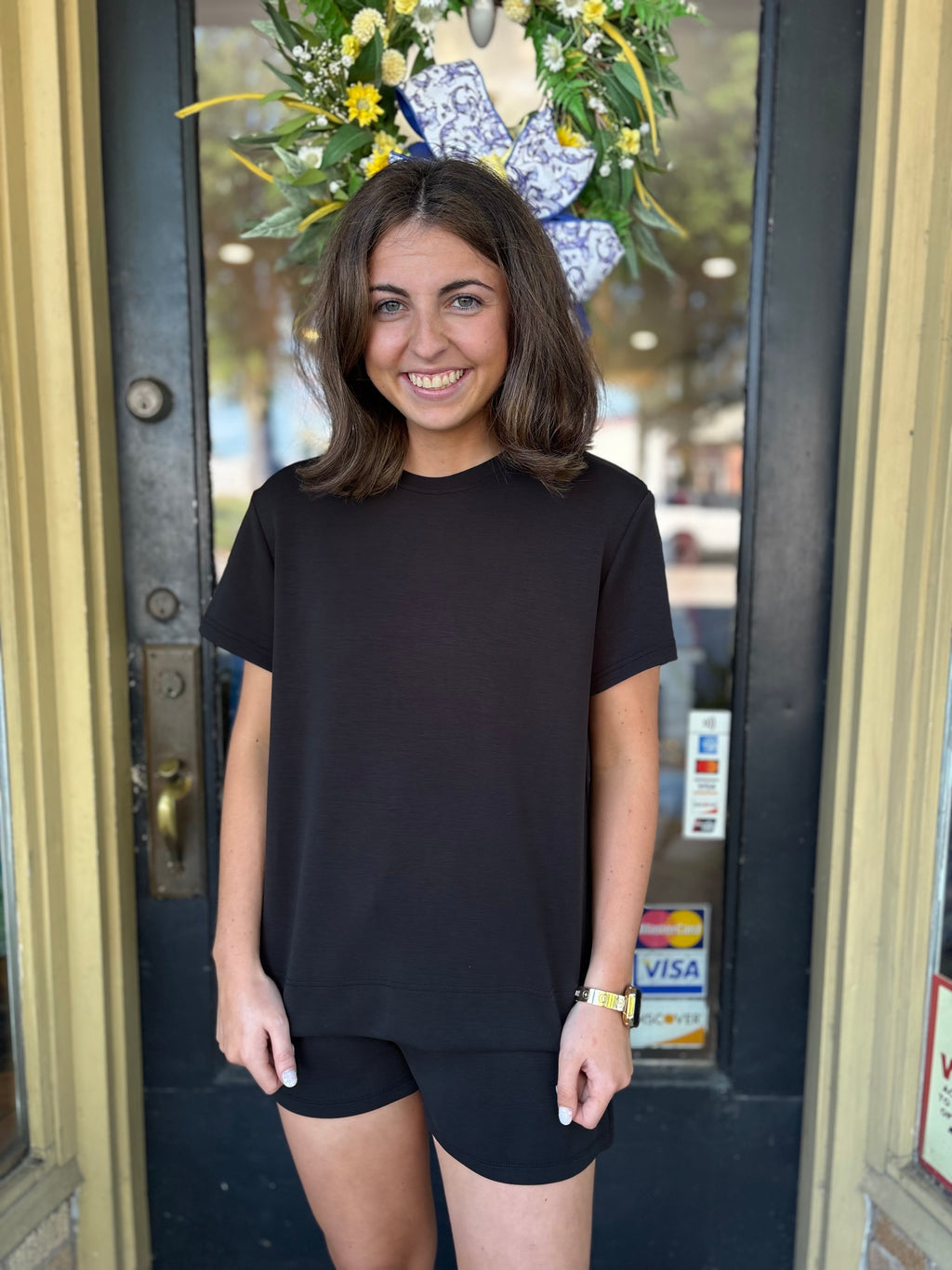 Mary Square Mckenzie Top- Black
