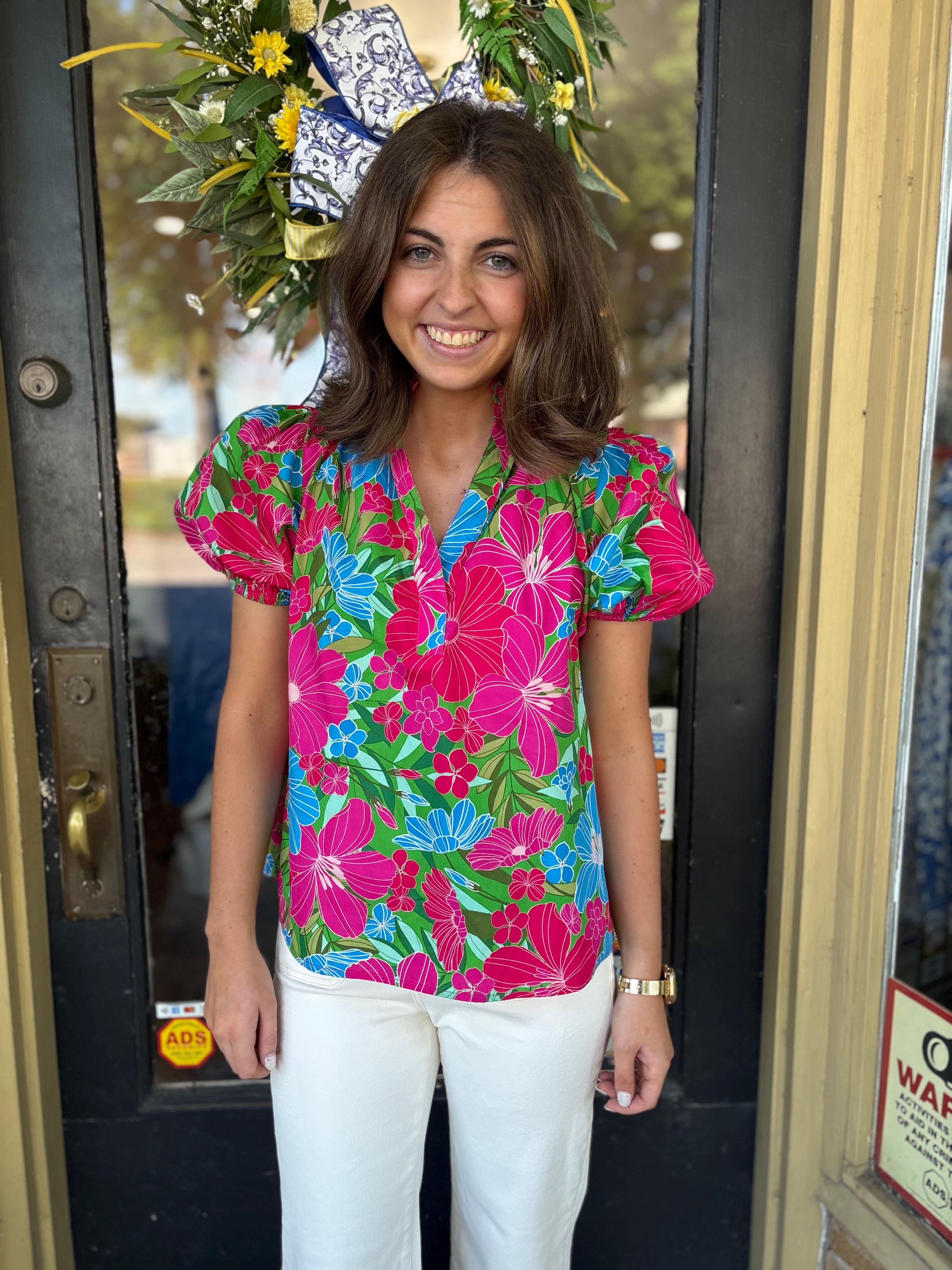 Pink Josy Floral Top