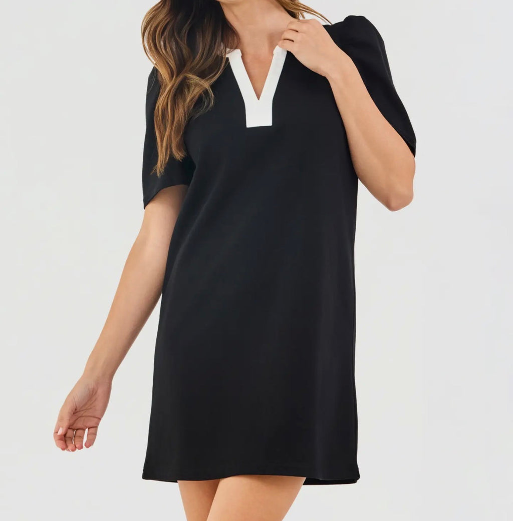 Mary Square Adelyn T-Shirt Dress- Black