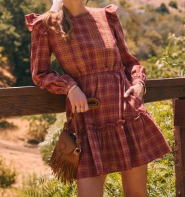 Red/Brown Plaid Dress