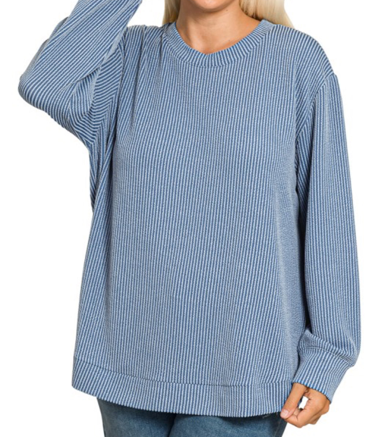 Plus Ribbed Long Sleeve