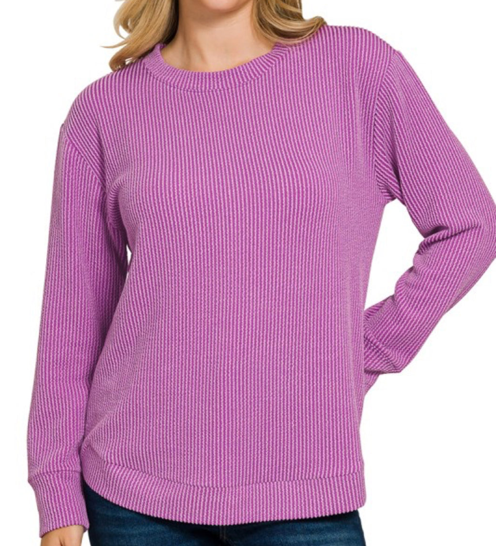 Ribbed Long Sleeve Top