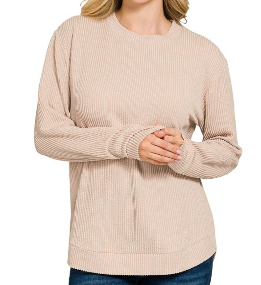 Ribbed Long Sleeve Top