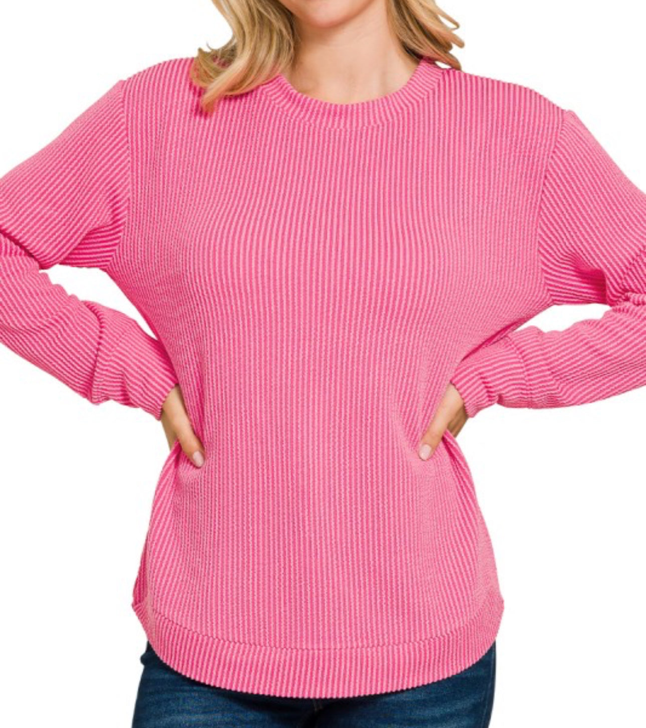 Ribbed Long Sleeve Top