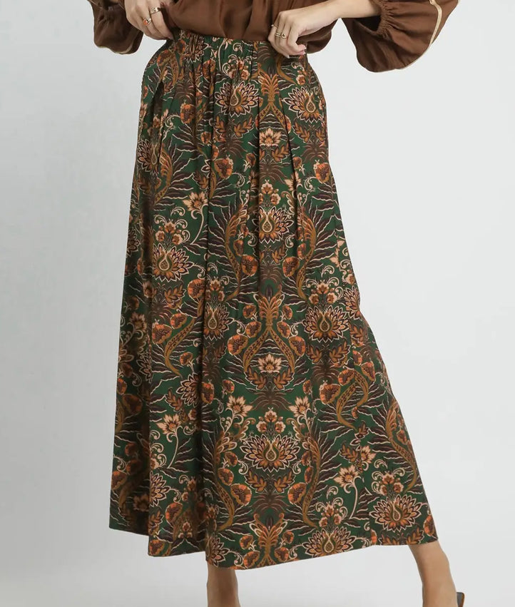 Olive Mix Wide Leg Pants