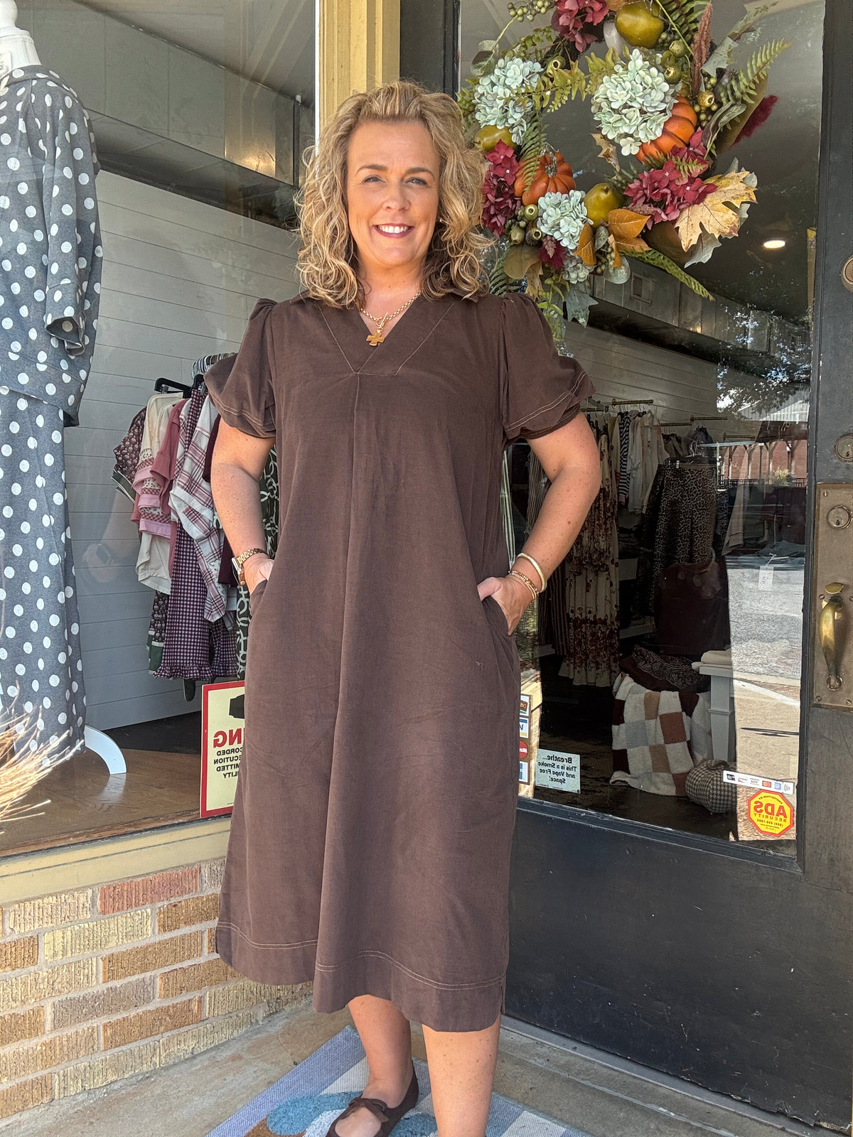 Once Upon an Autumn Dress- Brown