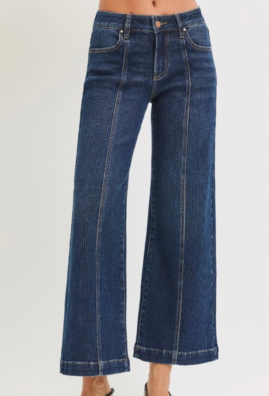 Risen Dark Seamed Detail Jeans