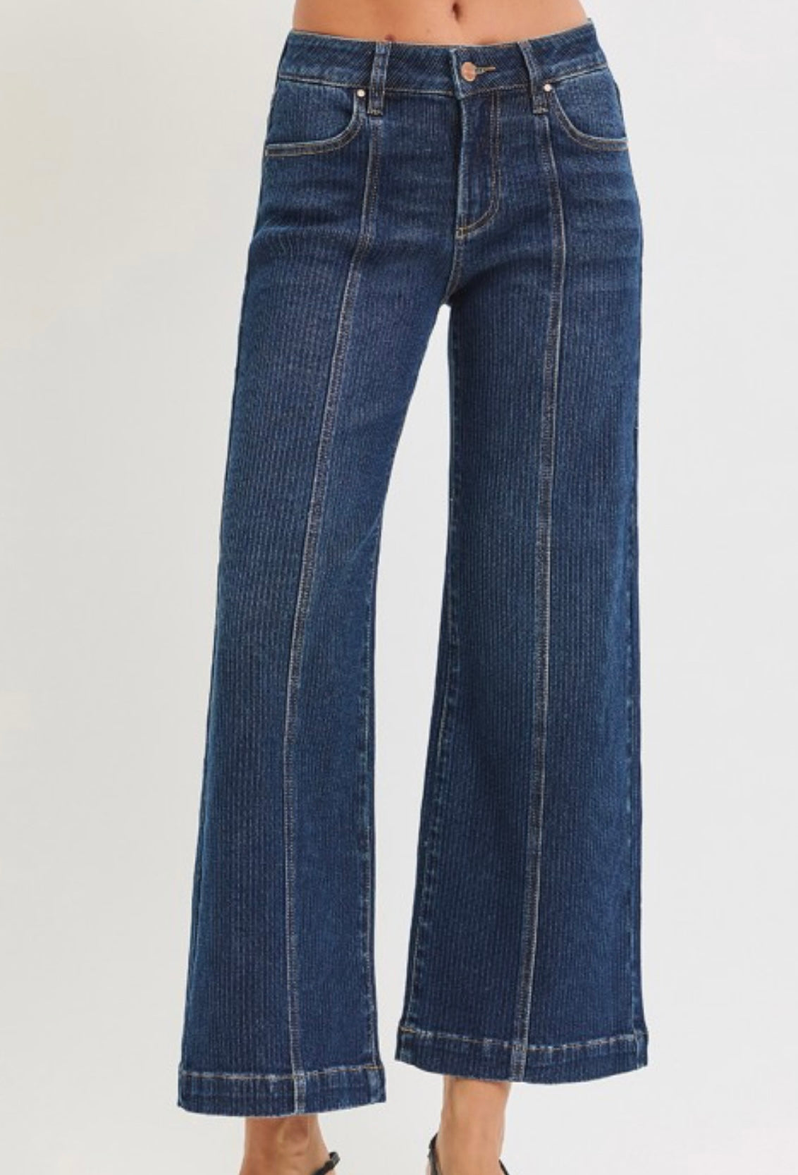 Risen Dark Seamed Detail Jeans