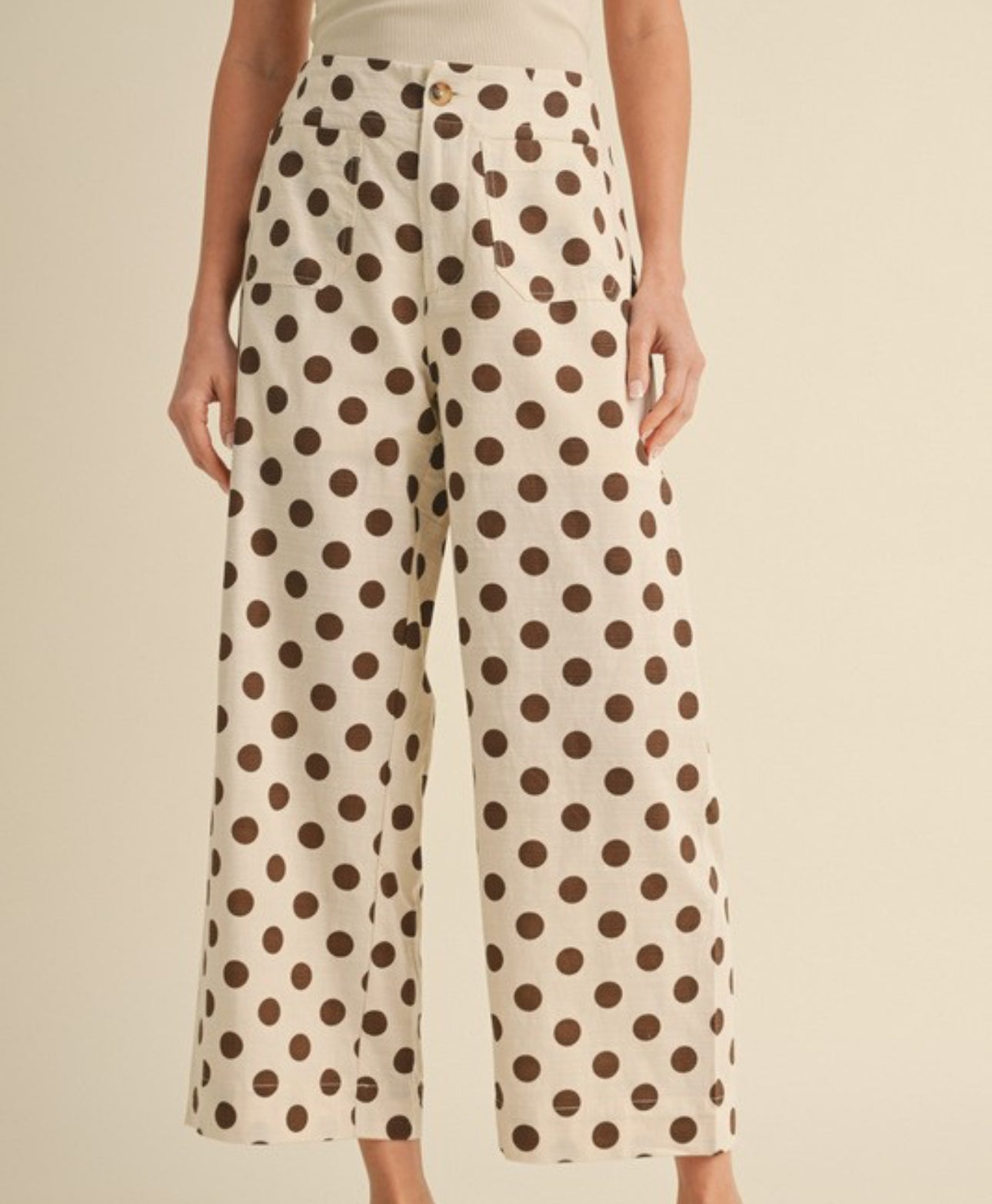 Brown Polka Dot Pants