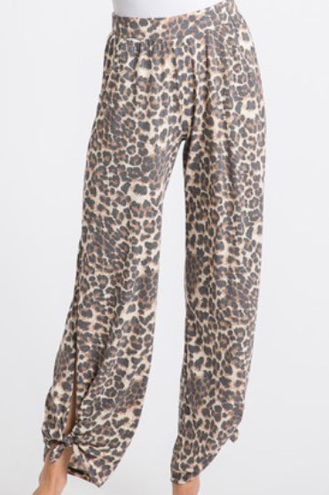 Leopard Split Side Pants