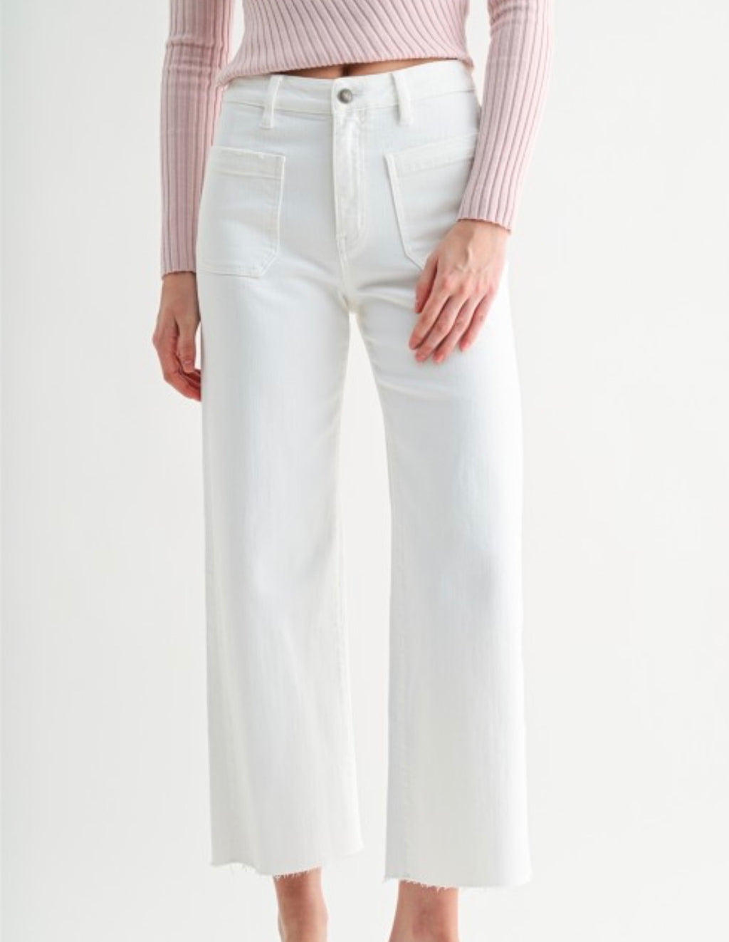 Mica White Crop Jean
