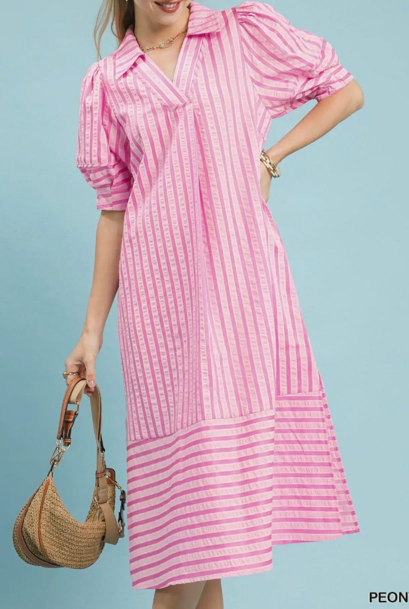 Peony Charm Midi Dress