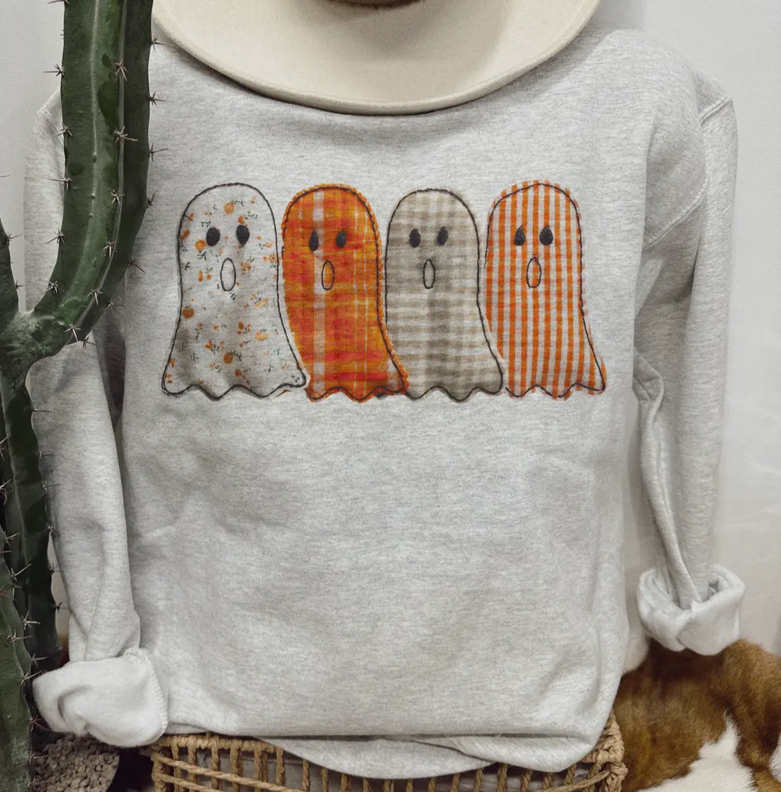 Patchwork Ghosts Crewneck