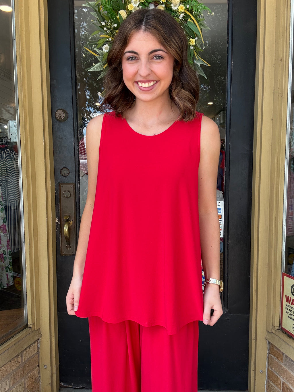 Freedom Flow Top- Red
