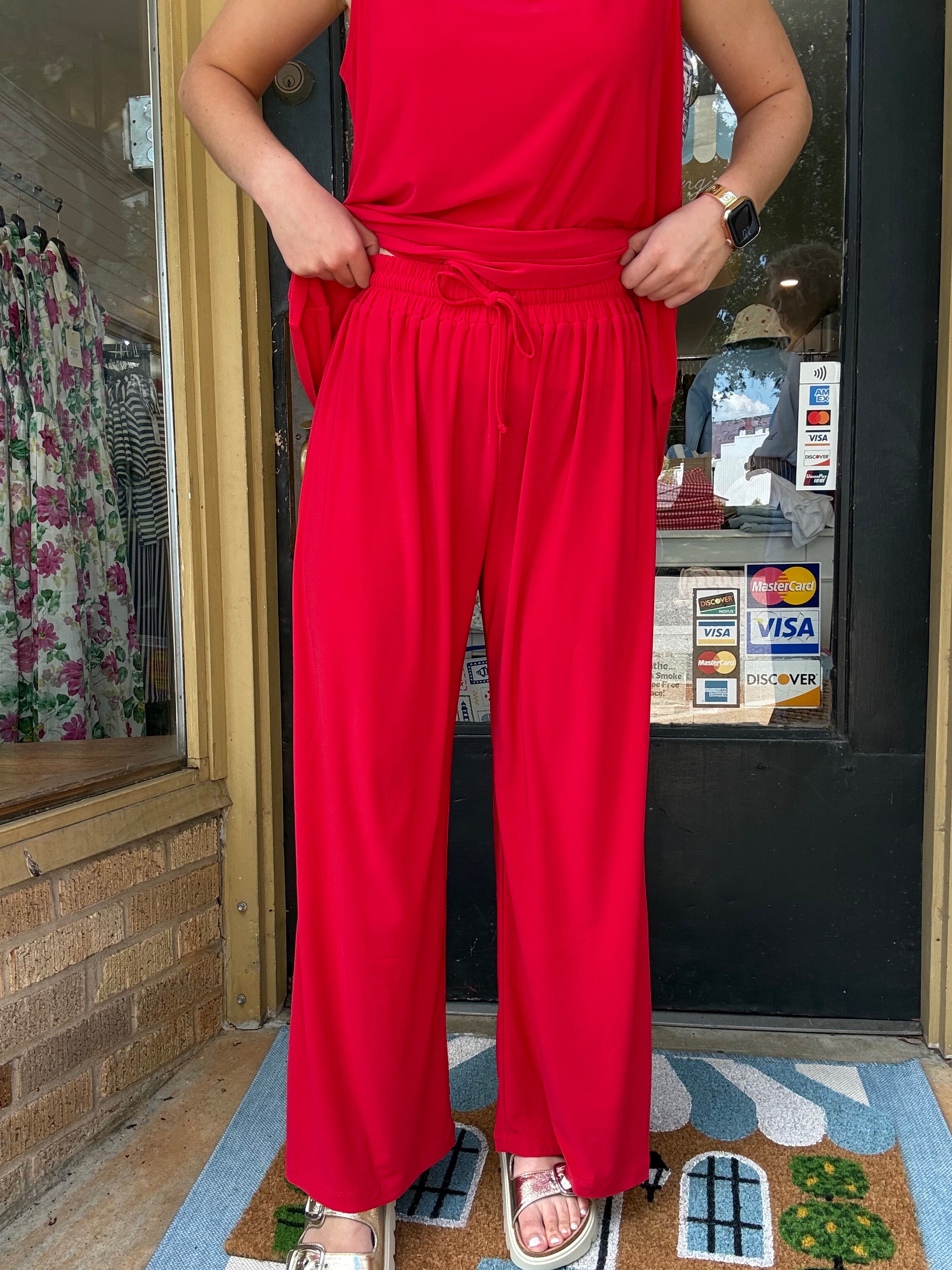 Freedom Flow Pants- Red