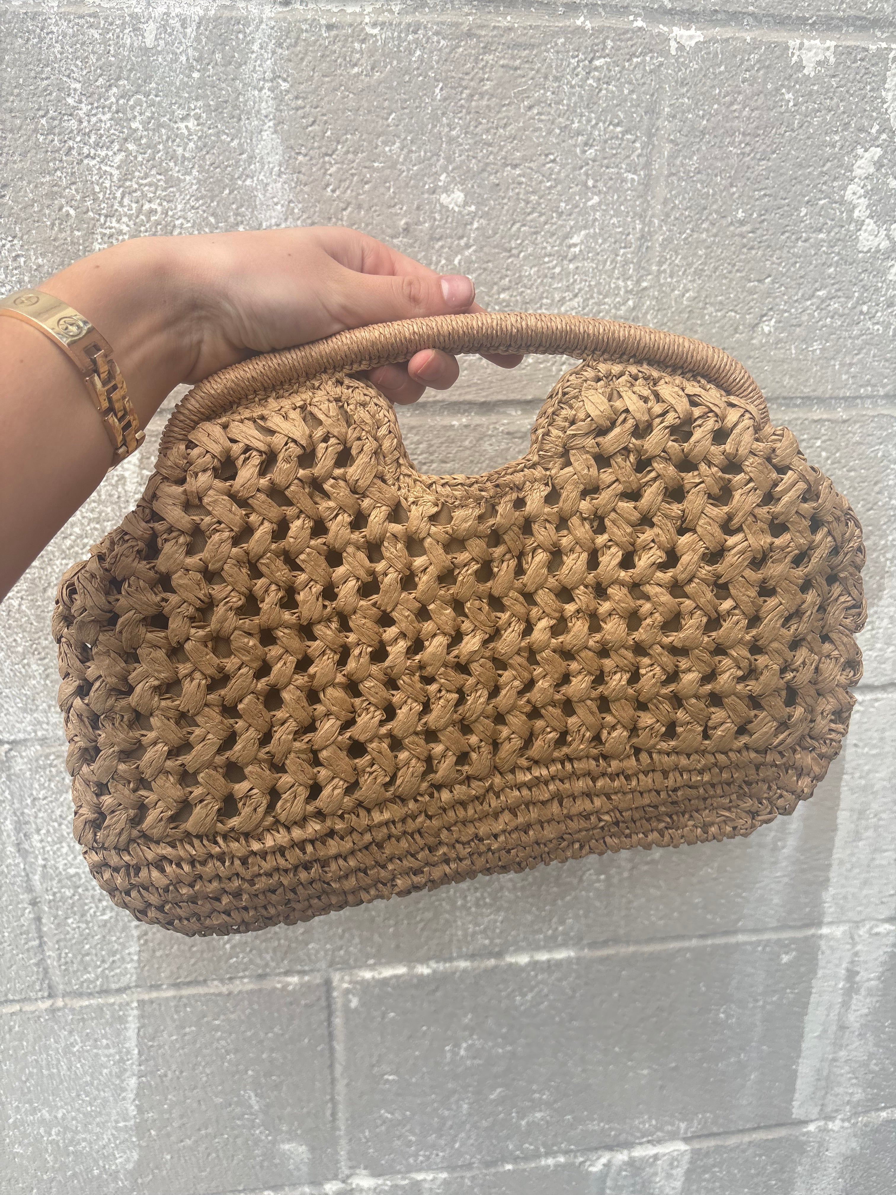 Natural Woven Clutch