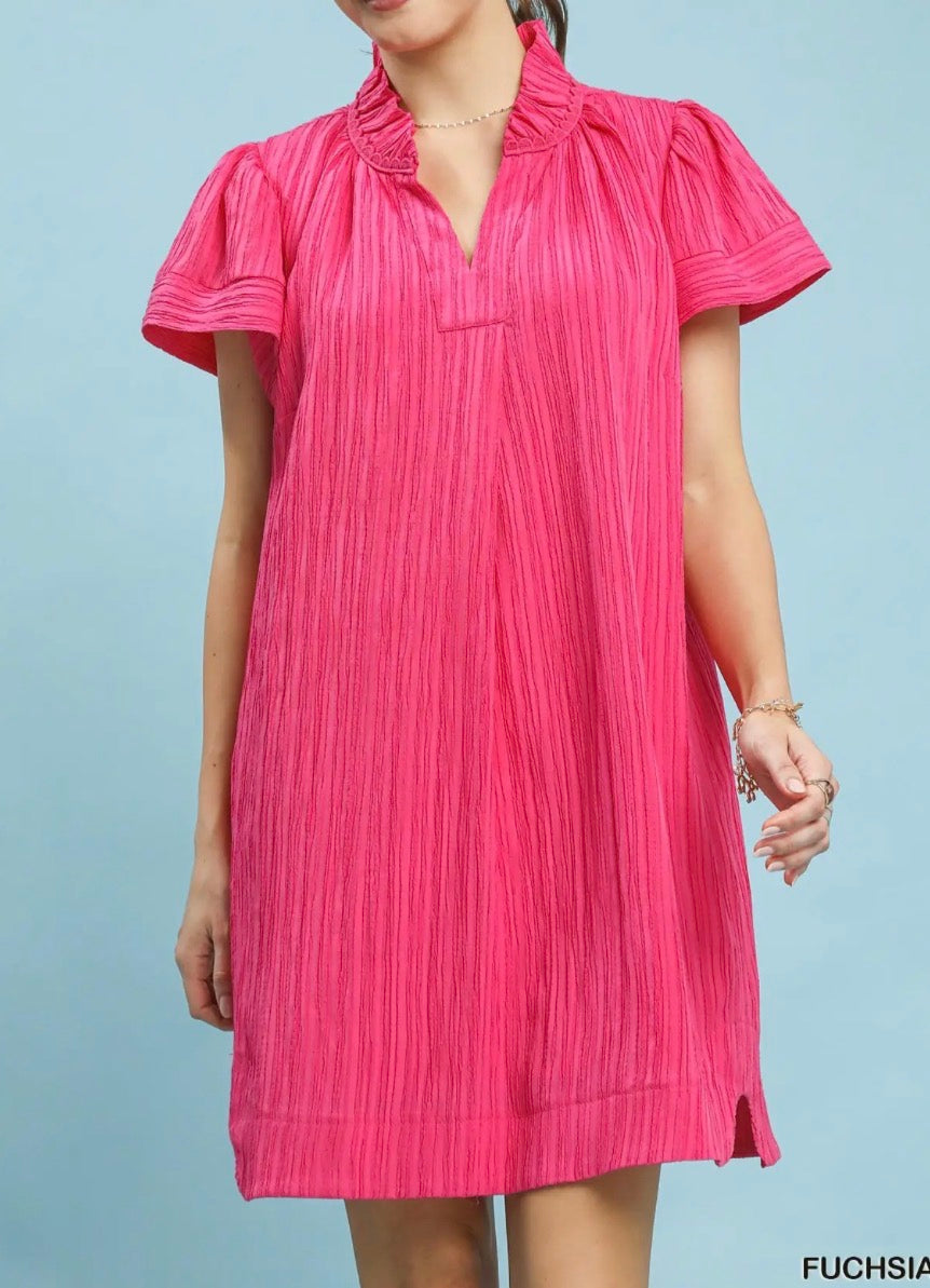 Fuchsia Flutter Dress