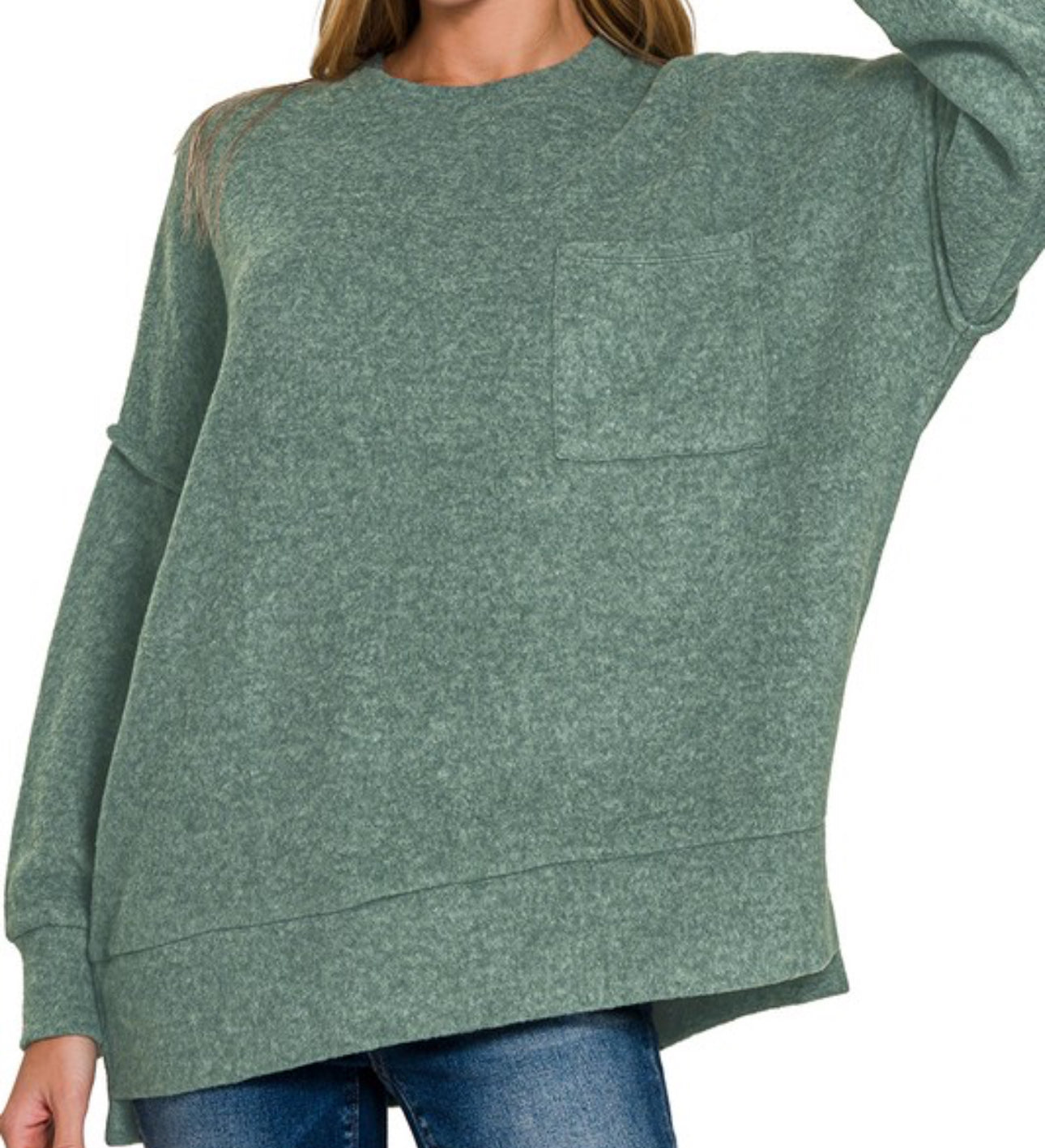 Brushed Melange Sweater