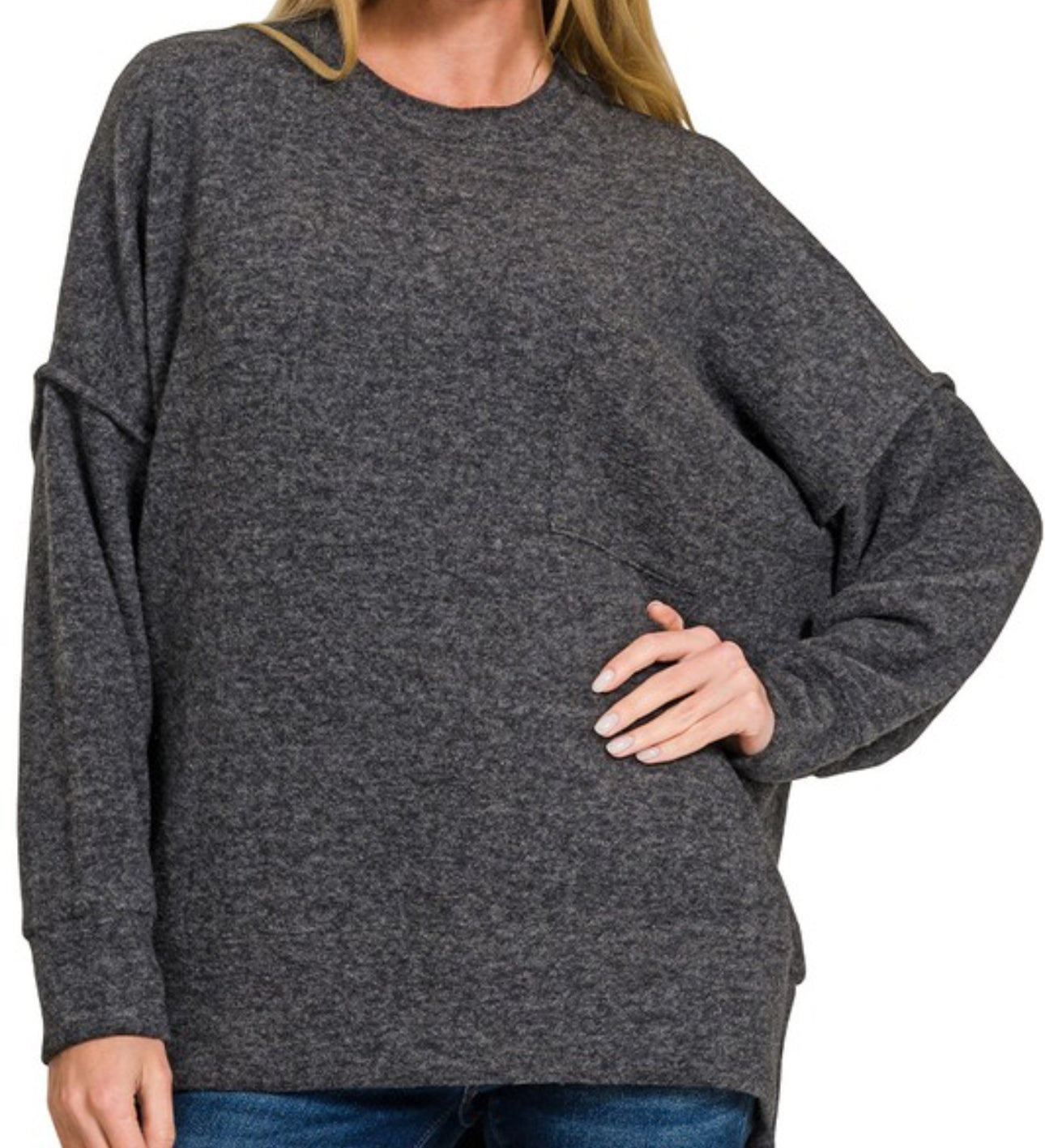Brushed Melange Sweater