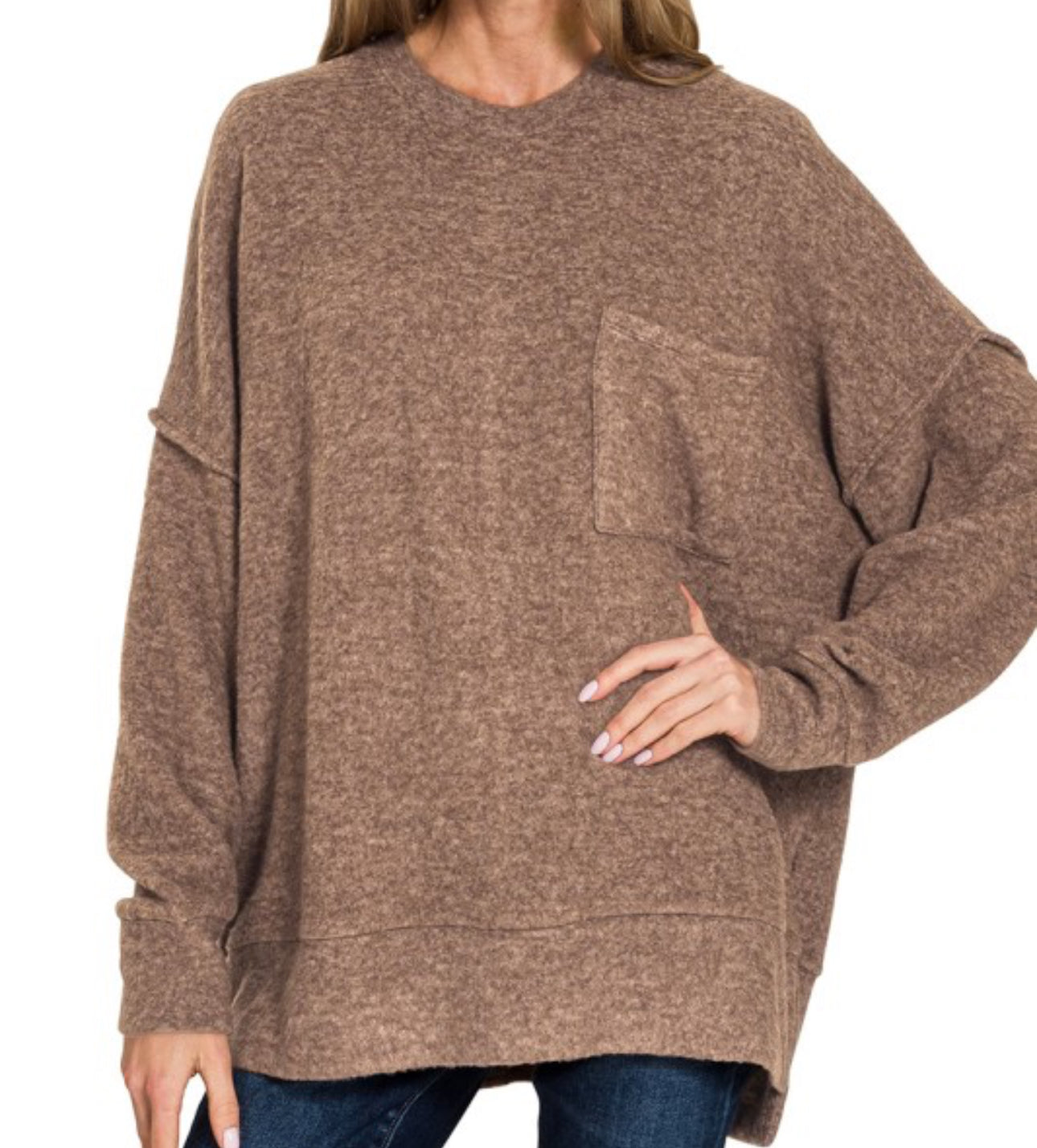 Brushed Melange Sweater