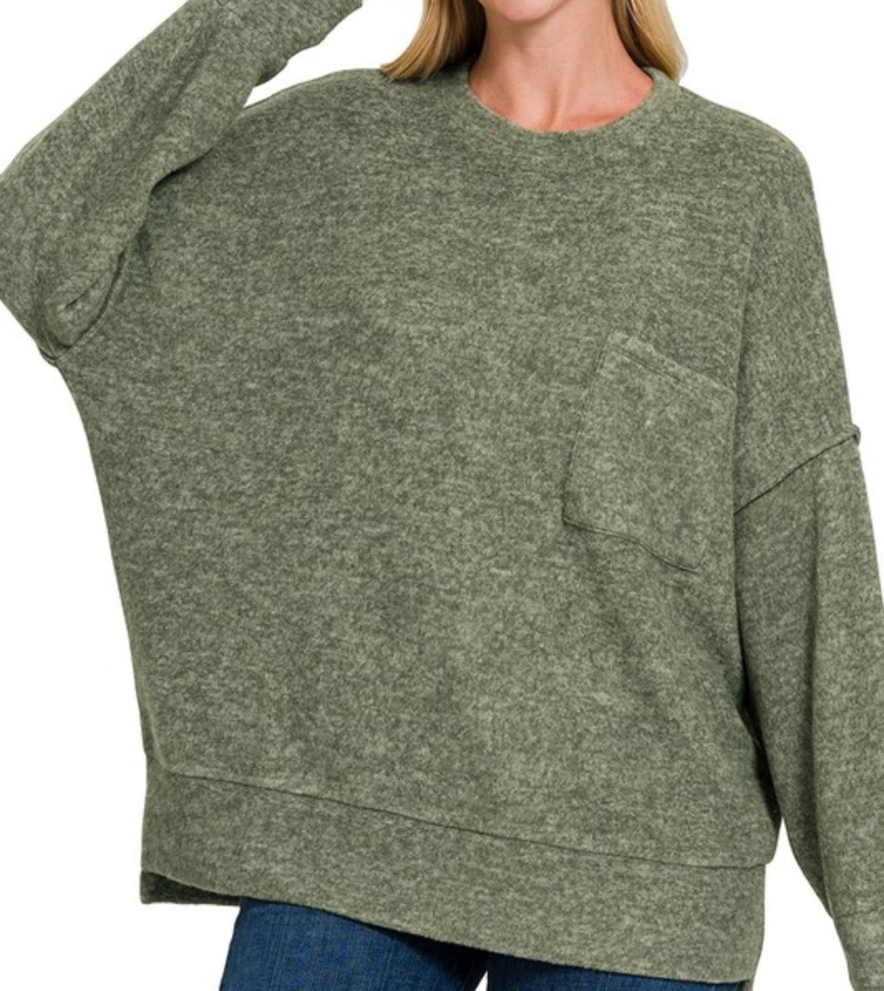 Brushed Melange Sweater