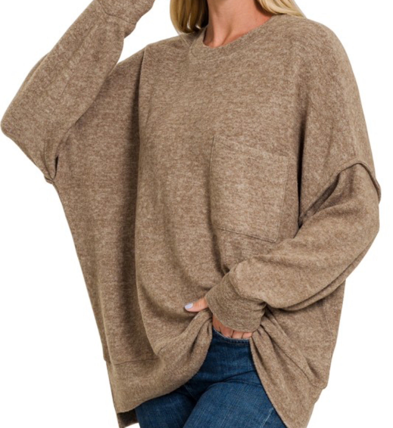 Brushed Melange Sweater