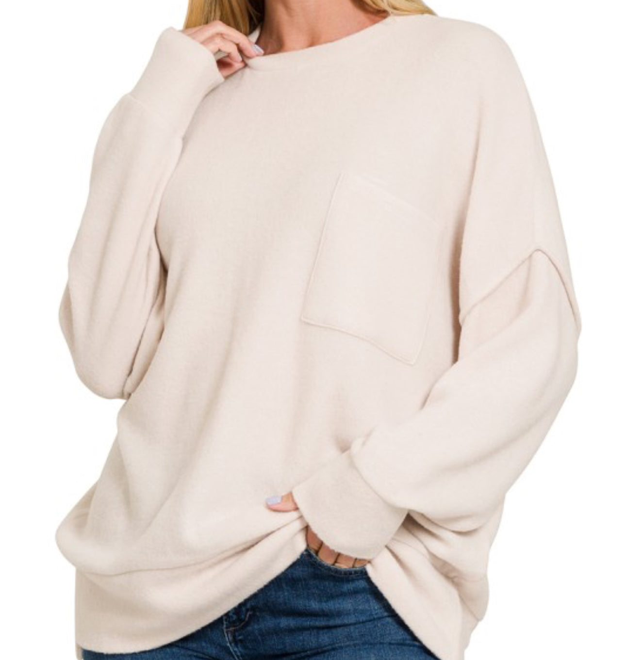 Brushed Melange Sweater