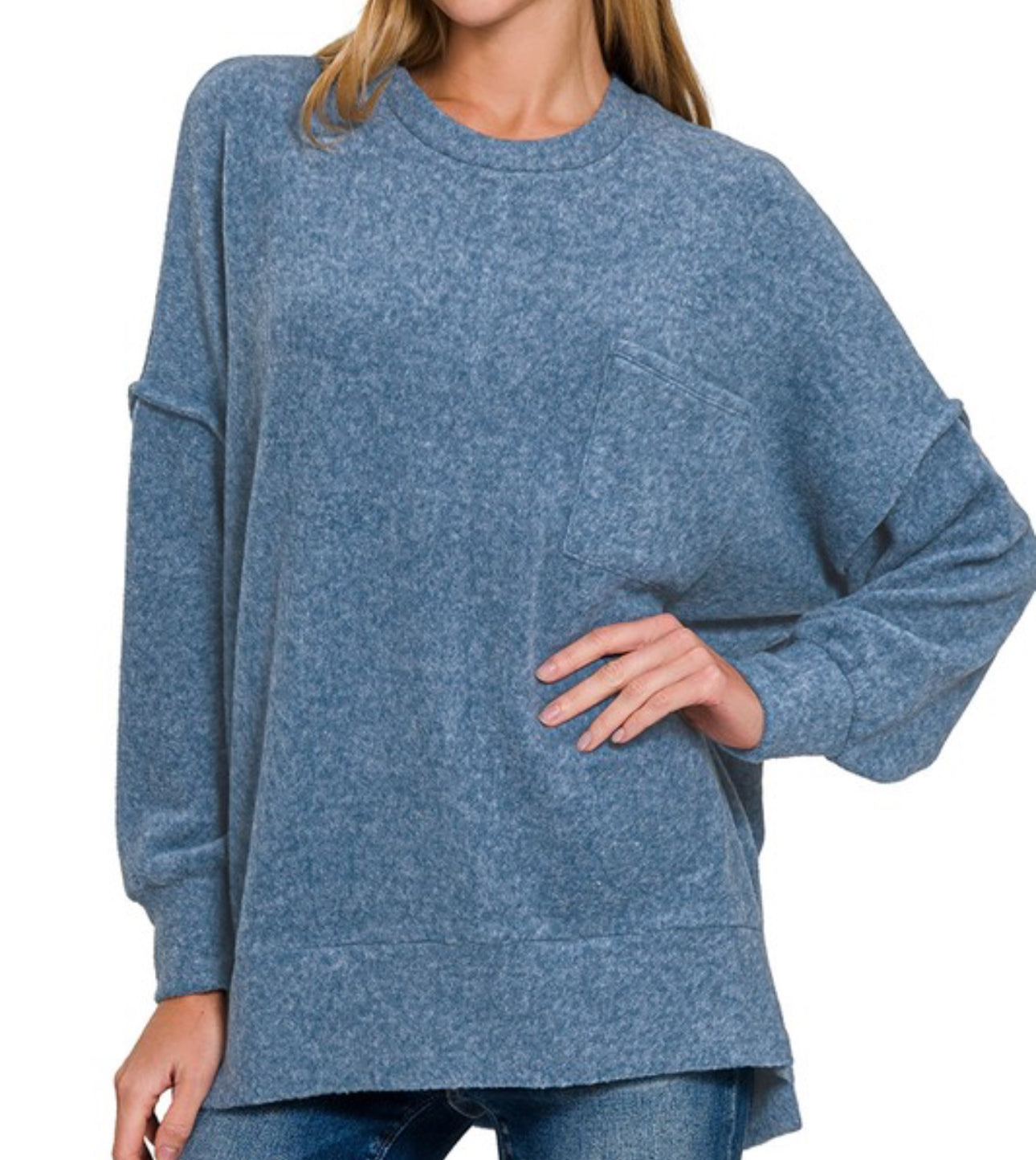 Plus Brush Melange Sweater