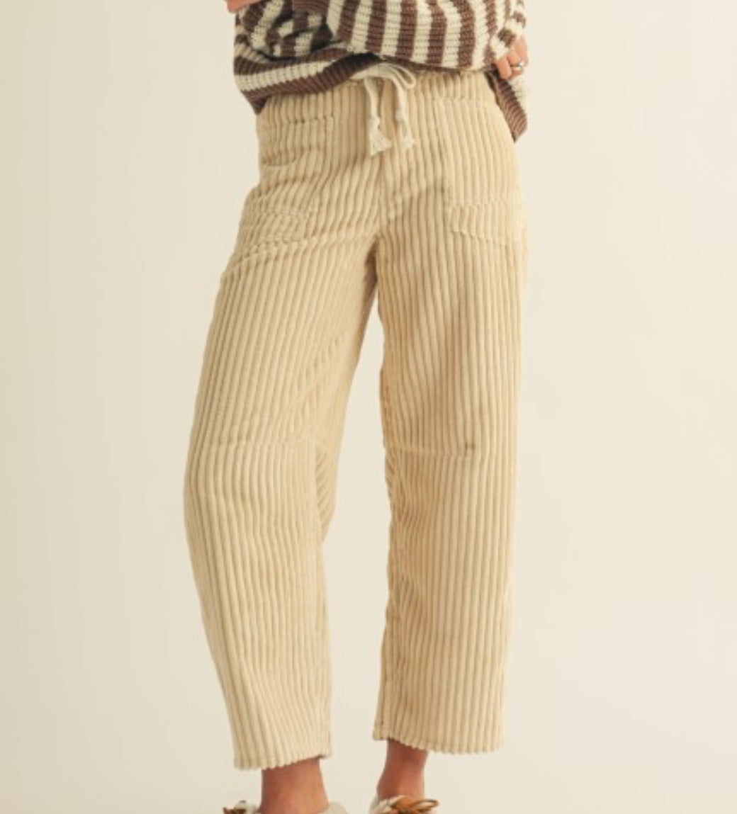 Oatmeal Corduroy Pants