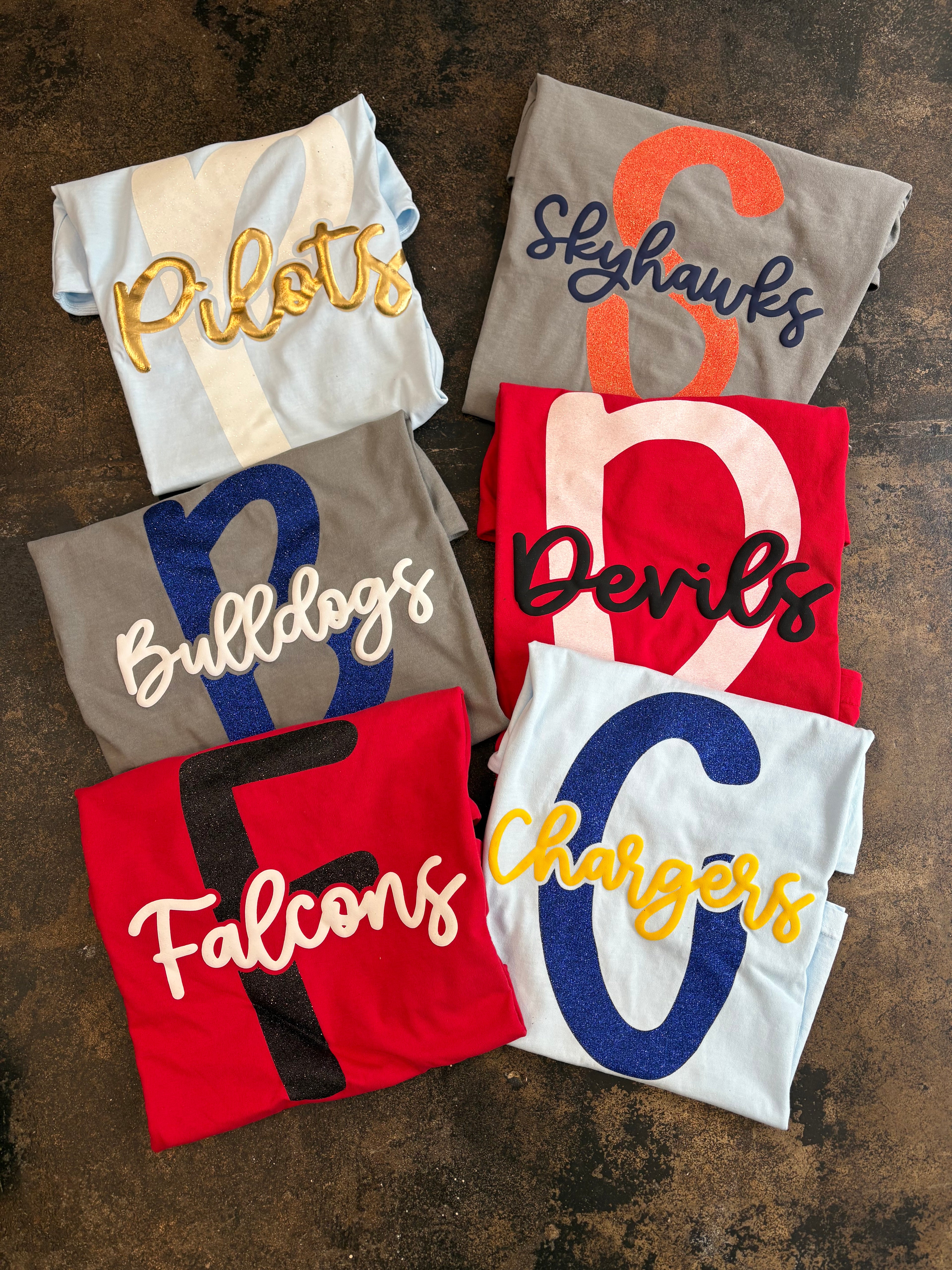 Game Day Double Font Glitter Tee