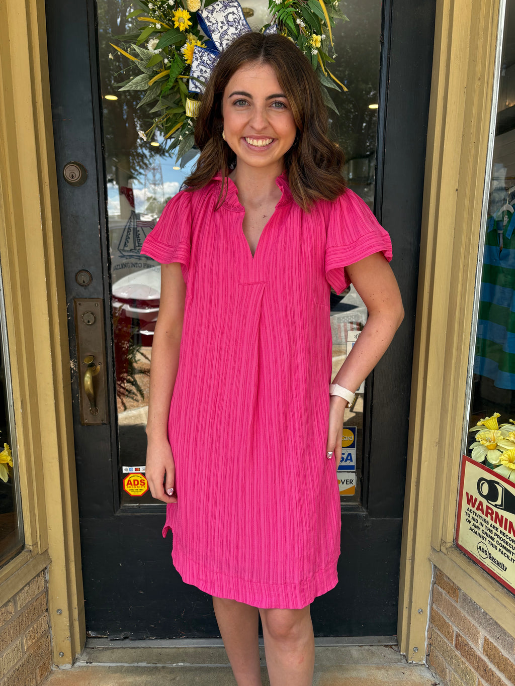 Fuchsia Flutter Dress