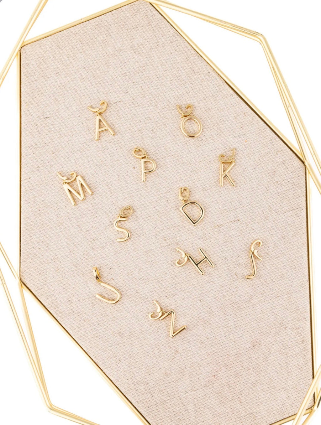 Clip-On Letter Charm- Gold