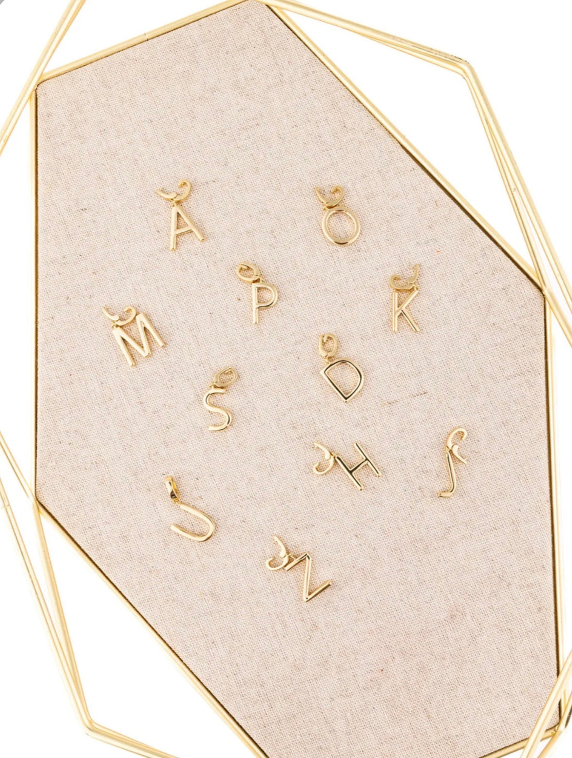 Clip-On Letter Charm- Gold