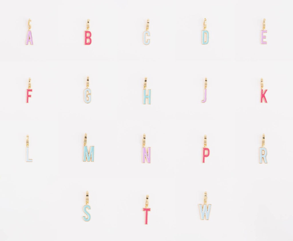 Clip-On Letter Charm- Color