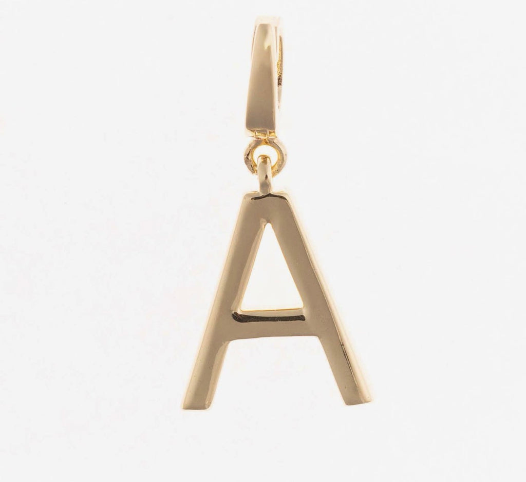Clip-On Letter Charm- Gold