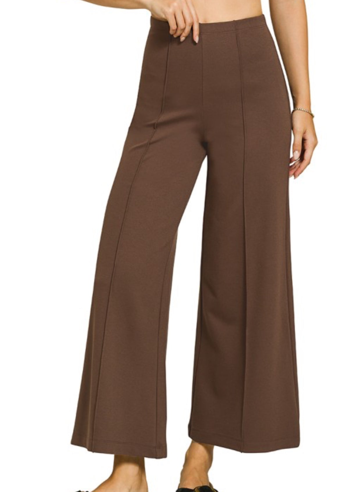 Elastic Waistband Pintuck Pants
