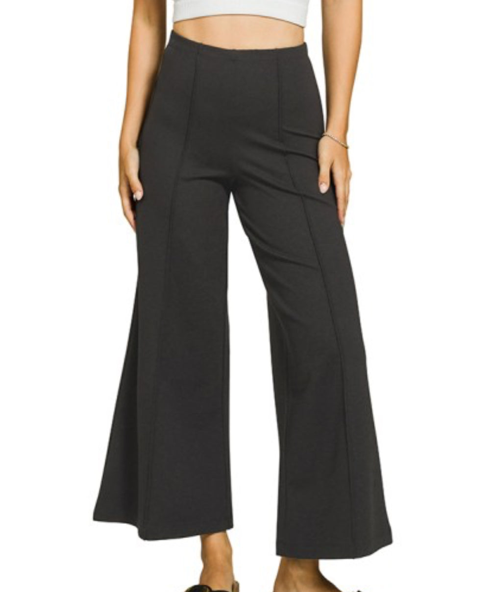 Elastic Waistband Pintuck Pants