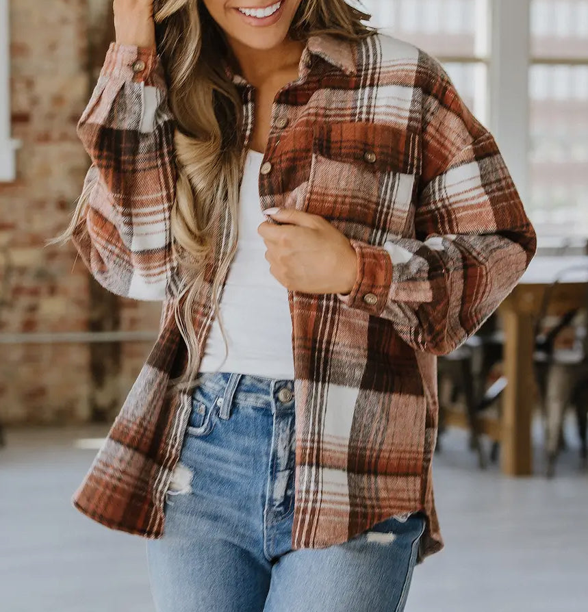 Brown Mix Plaid Shacked