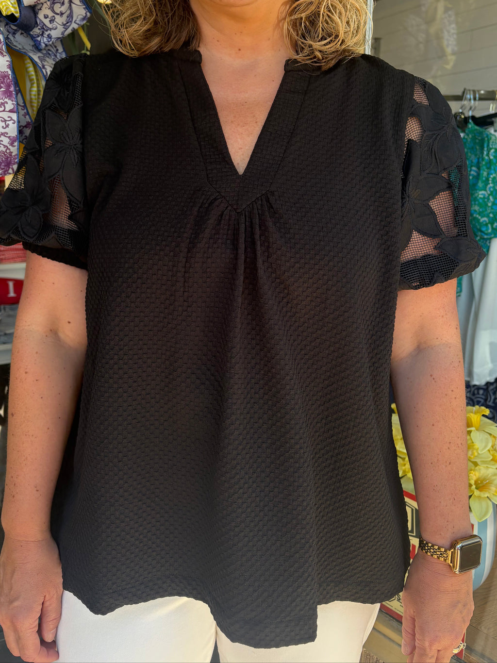 Plus Black Elegance Blouse