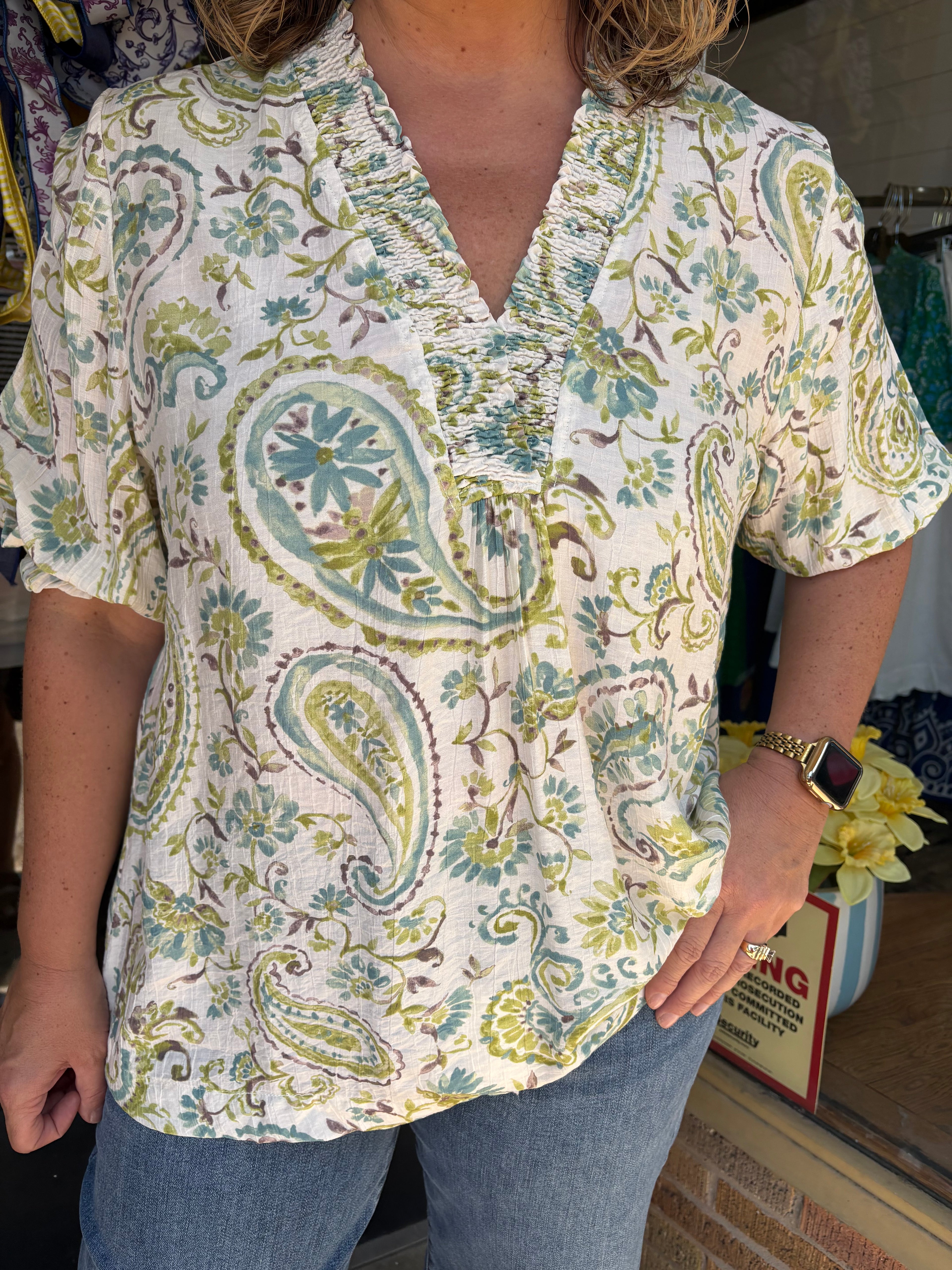 Plus Willow Paisley Top