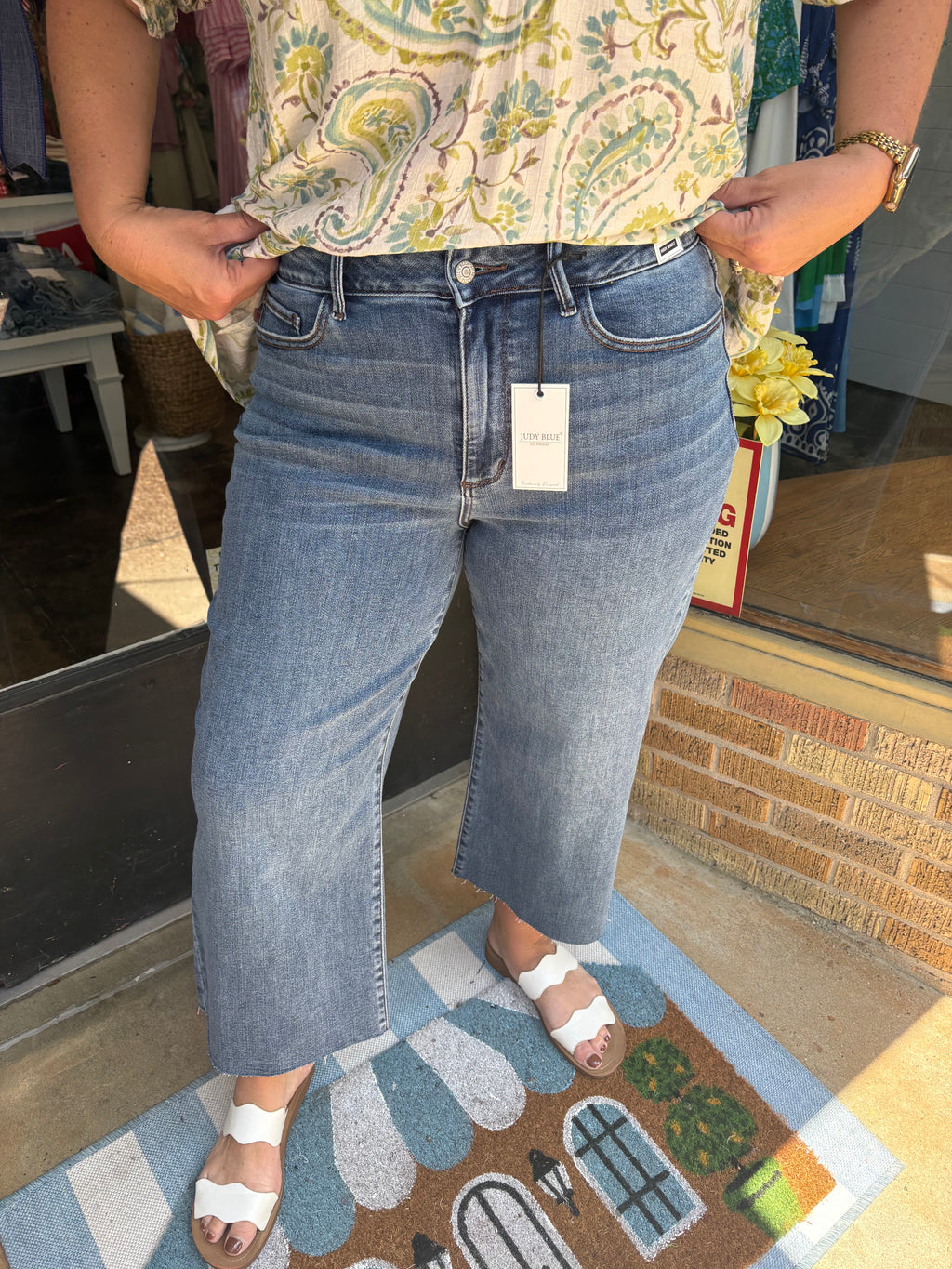 Plus Judy Blue Wide Crop Jeans