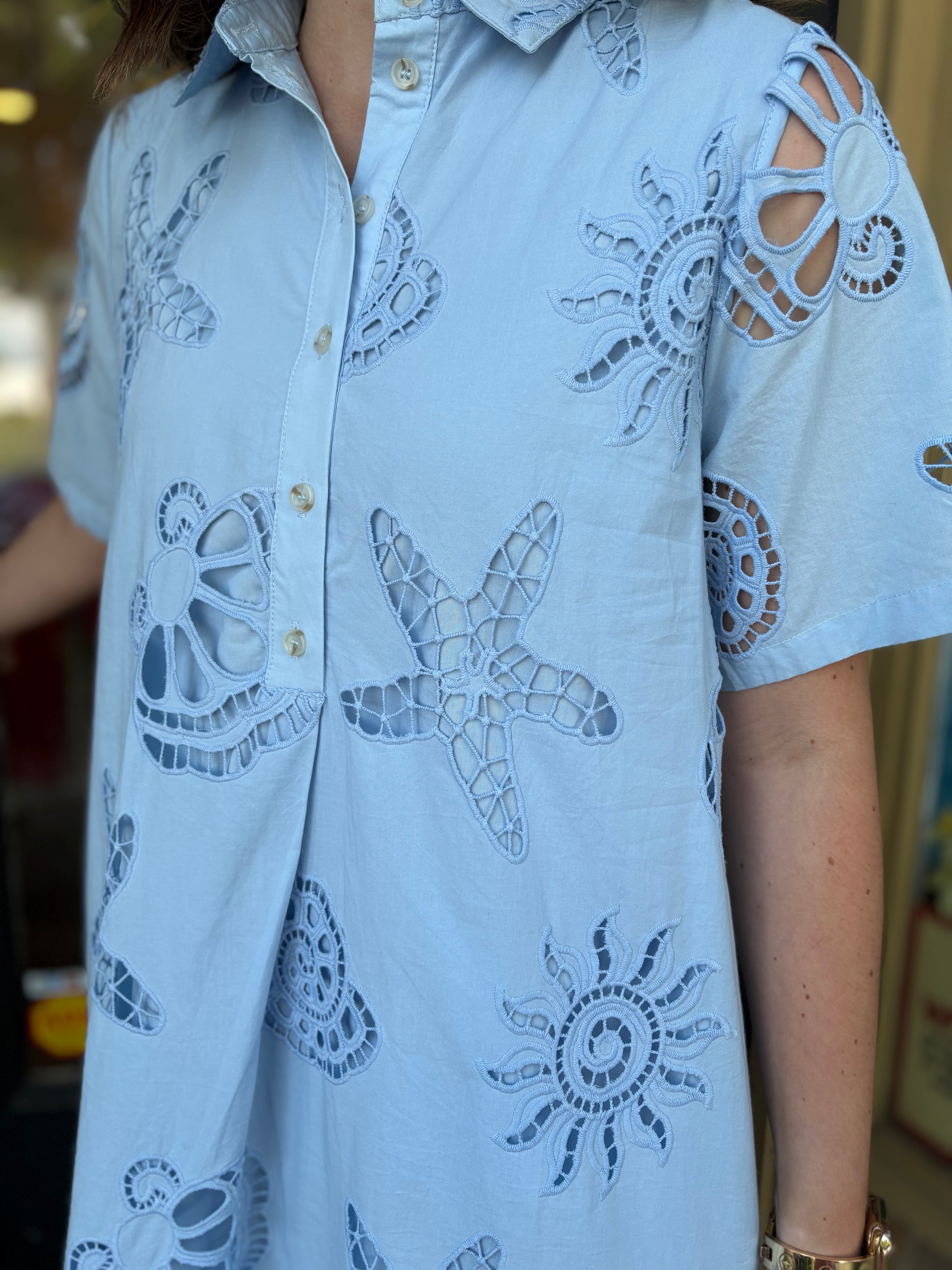 Seaside Eyelet Whisper Dress