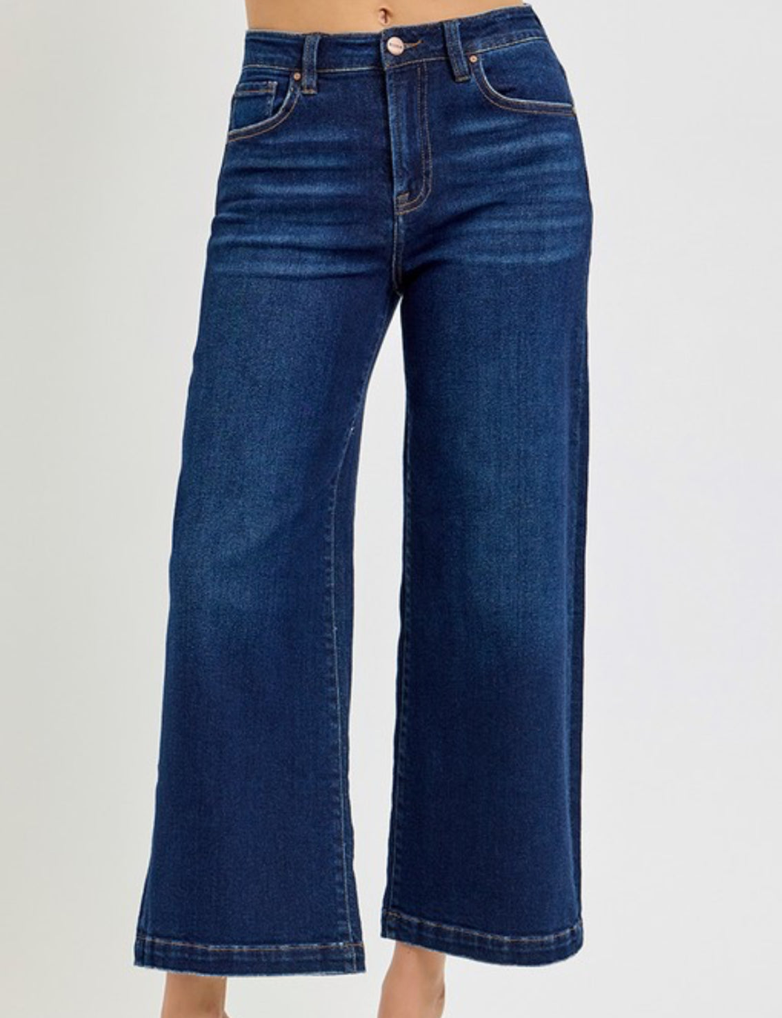 Risen Dark Crop Wide Jeans